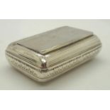 Hallmarked silver snuff box 1814 London assay maker WE 64 x 40 mm. P&P group 1 (£16 for the first