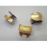 Three presumed 15ct gold studs 3.7g. P&P group 1 (£16 for the first item and £1.50 for subsequent