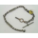 Fancy link watch chain. P&P group 1 (£16 for the first item and £1.50 for subsequent items)