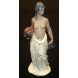 Lladro boxed Gres female nude Water Girl, H: 36 cm. P&P group 2 (£20 for the first item and £2.50