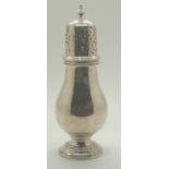 Hallmarked silver sugar sifter assay Chester 1843 maker SB & S LTD 149g. Small dent to cap,