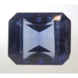 Loose gemstones: emerald cut sapphire, 11.5 x 10 mm 1.5g. P&P group 1 (£16 for the first item and £