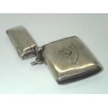 Hallmarked silver vesta case Chester assay 1918 maker T&S. P&P group 1 (£16 for the first item