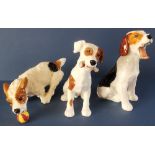 Three Royal Doulton Dogs to include: Character Dog With Bone - HN1159 in gloss - 3.75". Character