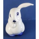 Rare Royal Doulton Lop Eared Rabbit No. 1165 in blue flambe glaze - gloss - 2.5". P&P group 1 (£16