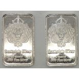 Two 5g Scottsdale fine silver bars. P&P group 1 (£16 for the first item and £1.50 for subsequent