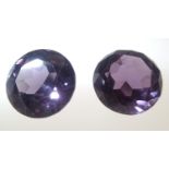 Near pair of brilliant cut sapphires D: 12 mm 3.1g. P&P group 1 (£16 for the first item and £1.50