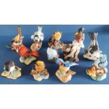 Full Set of twelve Miniature Franklin Mint Porcelain 'Garden Birds of the World'. P&P group 2 (£20