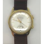 Girard Peregaux vintage gents gold plated alarm wristwatch c1950s. Condition Report: No