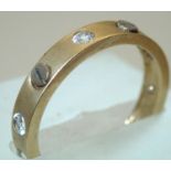 9ct gold Cartier style ring size N 2.6g. P&P group 1 (£16 for the first item and £1.50 for