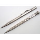 Two silver pencils, one sterling one 935 silver. P&P group 1 (£16 for the first item and £1.50 for