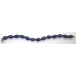 Lapis lazuli and silver bracelet. P&P group 1 (£16 for the first item and £1.50 for subsequent