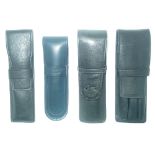 Four empty leather pen holders including Cross and Yard-O-Led. P&P group 1 (16 for the first item