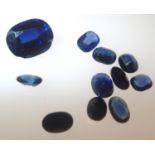 Loose gemstones: collection of sapphires, largest stone 11 x 9 mm 0.9g. P&P group 1 (£16 for the