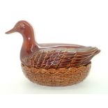 Portmeirion duck egg basket, L: 31 cm. P&P group 2 (£20 for the first item and £2.50 for