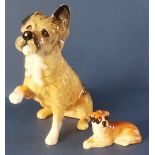 Two Royal Doulton Dogs to include: 'Give Me A Home' - No. DA196 in gloss - 5.75" St Bernard -