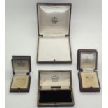 Four vintage Boodle and Dunthorne jewellery boxes. P&P group 1 (£16 for the first item and £1.50 for