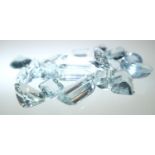 Loose gemstones: collection of aquamarines, largest stone 13 x 6 mm 10.5g. P&P group 1 (£16 for