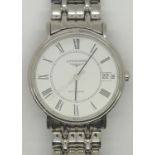 Longines Presence automatic gents stainless steel automatic wristwatch. White dial. As new