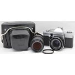 Praktica MTL3 camera body; Carl Zeiss Jena DDR Tessar f2.8 50mm lens; MC s f3.5 135mm Carl Zeiss