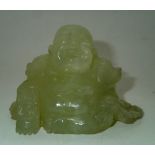 Carved Jade buddha, H: 6 cm. P&P group 1 (£16 for the first item and £1.50 for subsequent items)