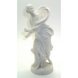 Sevres bisque Parian figurine of Thalie, H: 19 cm. P&P group 1 (£16 for the first item and £1.50 for