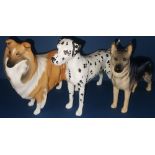 Three Beswick Dogs to include : Collie "Lochinvar of Ladypark" - No. 1791 in matt 5.75" Alsatian "
