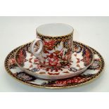 Royal Crown Derby trio, pattern 383. P&P group 2 (£20 for the first item and £2.50 for subsequent