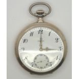 Vintage silver Omega pocket watch 800 grade, dated 1925 by inscription. P&P group 1 (£16 for the