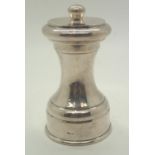 Hallmarked silver pepper grinder assay Birmingham 1912 maker JG & S H fully hallmarked to top and