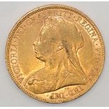 Queen Victoria 1898 full sovereign (please see pictures for condition). P&P group 1 (£16 for the