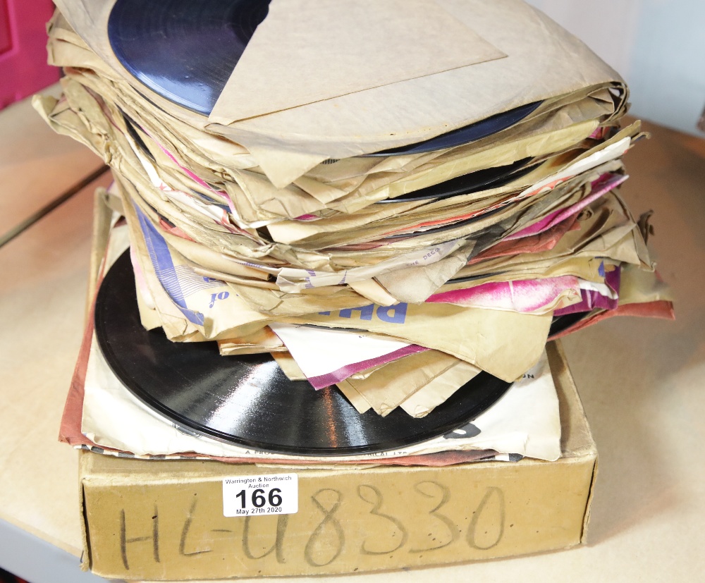 Collection of vintage 78 rpm records inc The Andrews Sisters. This lot is not available for in-house