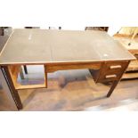 Large leather desk with four drawers. This lot is not available for in-house P&P, please contact the