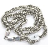 Silver 18" solid link Prince of Wales chain 32g. P&P Group 1 (£14+VAT for the first lot and £1+VAT