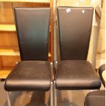 Pair of leatherette dining chairs. This lot is not available for in-house P&P, please contact the