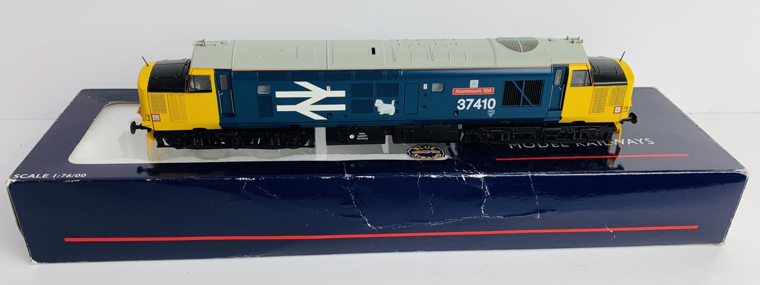 Bachmann OO Gauge 32-382 Class 37/4 Diesel 37410 BR Blue Large Logo Livery 'Aluminium 100' - Boxed -