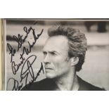 Clint Eastwood, framed signed photograph, 16 x 11 cm, with no CoA. P&P Group 2 (£18+VAT for the