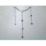 Ladies silver fancy chain, chain L: 35 cm P&P group 1 (£16 for the first item and £1.50 for