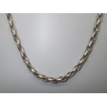 Heavy Vintage Prince of Wales Silver Necklace, L: 60 cm, 76g P&P group 1 (£16 for the first item and