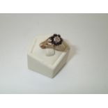 9ct gold diamond and sapphire cluster ring, size L, 2.3g P&P group 1 (£16 for the first item and £