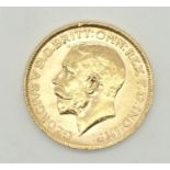 1920 Perth Mint 22ct full sovereign P&P group 1 (£16 for the first item and £1.50 for subsequent