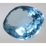 Loose gemstones: Large blue tourmaline, weighing 8.85cts, 15.5mm x 12.3mm Please note gemstones