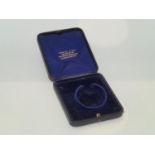 Victorian Deane & Co, Londonderry leather bound and velvet lined pocket watch box P&P group 1 (£16