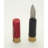 Two folding penknives by Jack Pyke in the form of shotgun cartridges P&P group 1 (£16 for the