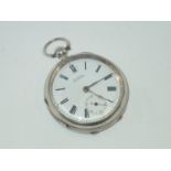 Hallmarked silver key wind pocket watch assay Birmingham 1916. Working at lotting up. P&P group