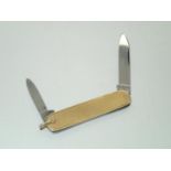 CF Kayser, Solingen 14ct gold bound folding pocket knife, L: 69 mm P&P group 1 (£16 for the first