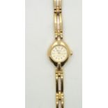 Ladies Equinox gold plated dress wristwatch P&P group 1 (£16 for the first item and £1.50 for
