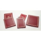 Three Cartier certificate / manual wallets P&P group 1 (£16 for the first item and £1.50 for