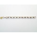 Gold plated silver heavy fancy bracelet L:18cm, 19.0g P&P group 1 (£16 for the first item and £1.