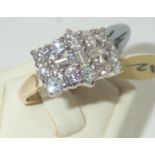 Ladies 14ct fancy 2.00ct high grade diamond ring, size N/O, 5.72g. RRP £5,000.00 P&P group 1 (£16
